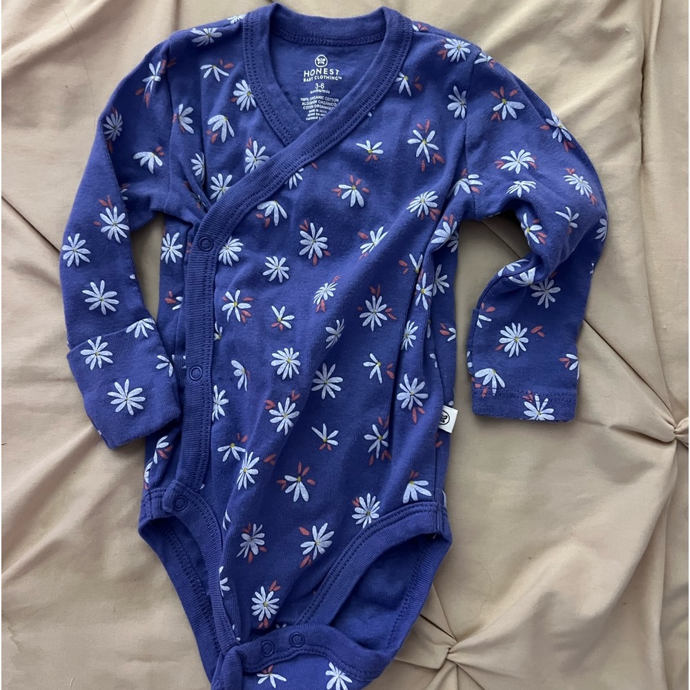 The Honest Company Baby Clothing Blue Size 3-6 Month Onesie